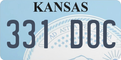 KS license plate 331DOC