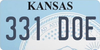 KS license plate 331DOE