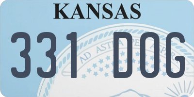 KS license plate 331DOG