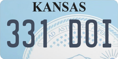 KS license plate 331DOI