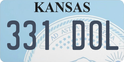 KS license plate 331DOL