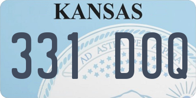 KS license plate 331DOQ