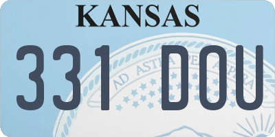KS license plate 331DOU