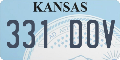 KS license plate 331DOV