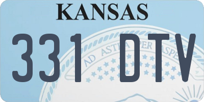 KS license plate 331DTV