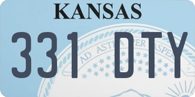 KS license plate 331DTY