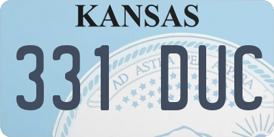 KS license plate 331DUC