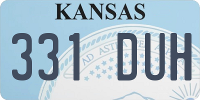 KS license plate 331DUH