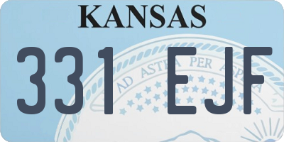 KS license plate 331EJF
