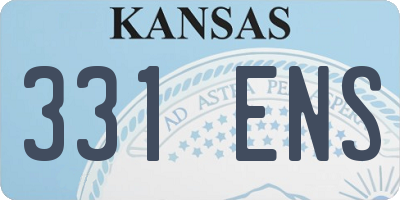 KS license plate 331ENS