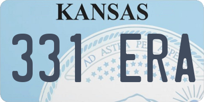 KS license plate 331ERA