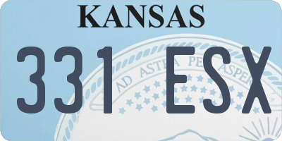 KS license plate 331ESX