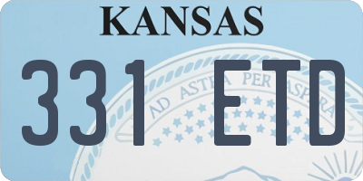 KS license plate 331ETD