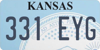 KS license plate 331EYG