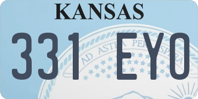 KS license plate 331EYO