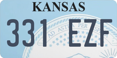 KS license plate 331EZF