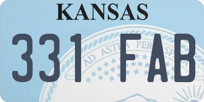 KS license plate 331FAB