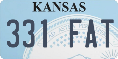 KS license plate 331FAT