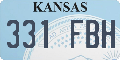 KS license plate 331FBH