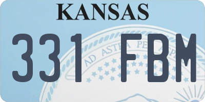 KS license plate 331FBM