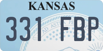 KS license plate 331FBP