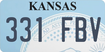 KS license plate 331FBV