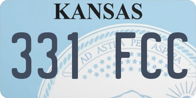 KS license plate 331FCC