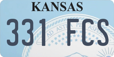 KS license plate 331FCS