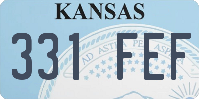 KS license plate 331FEF
