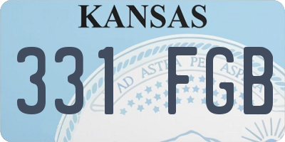 KS license plate 331FGB