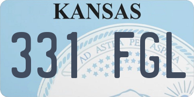 KS license plate 331FGL