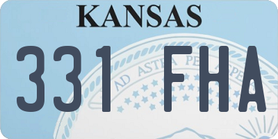 KS license plate 331FHA