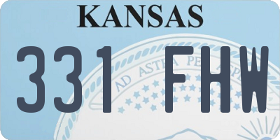 KS license plate 331FHW