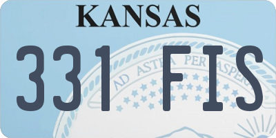 KS license plate 331FIS