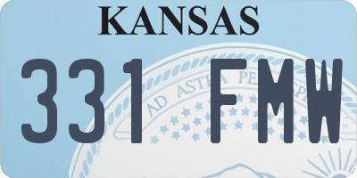 KS license plate 331FMW