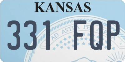 KS license plate 331FQP