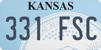 KS license plate 331FSC