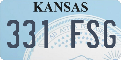 KS license plate 331FSG
