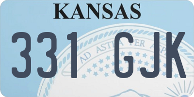 KS license plate 331GJK