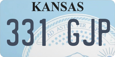 KS license plate 331GJP