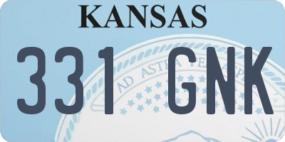 KS license plate 331GNK