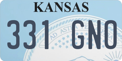 KS license plate 331GNO