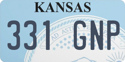 KS license plate 331GNP