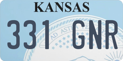 KS license plate 331GNR