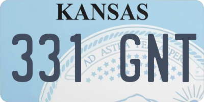 KS license plate 331GNT