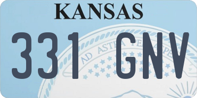 KS license plate 331GNV