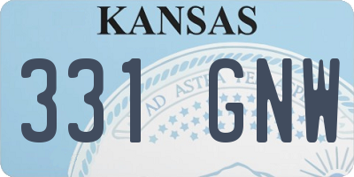 KS license plate 331GNW