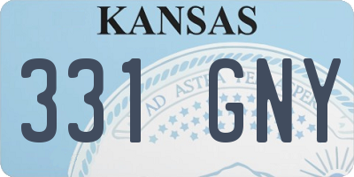 KS license plate 331GNY