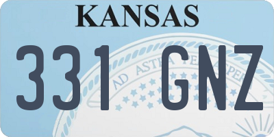 KS license plate 331GNZ