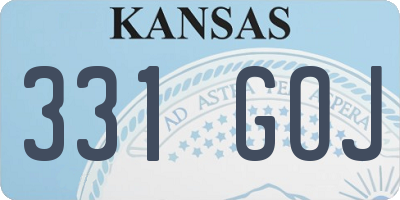 KS license plate 331GOJ